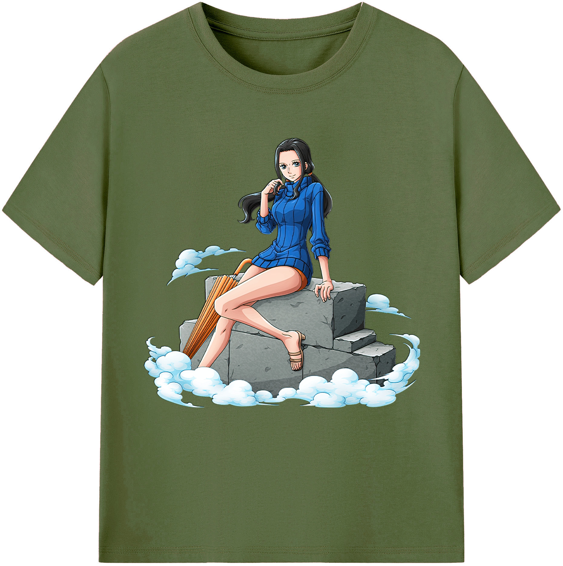 ワンピース ニコ・ロビン ONE PIECE Nico Robin 綿100％半袖Tシャツ（フロントプリント）